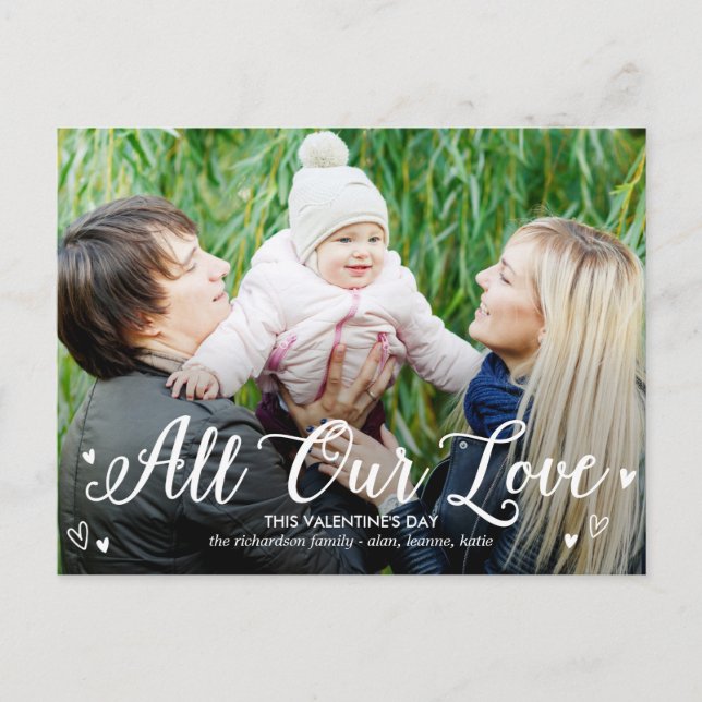 All Our Love Valentine's Day Postcard (Front)