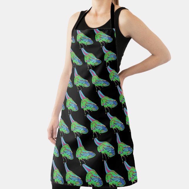All-Over Apron (black) - Oak Treehopper (Insitu)