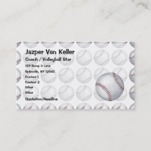 All Over Baseball Pattern Business Card