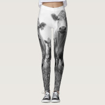 All Over Cow Print Leggings
