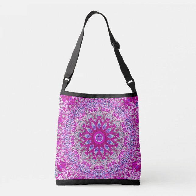 All-Over Cross Body Purple Print bag (Back)