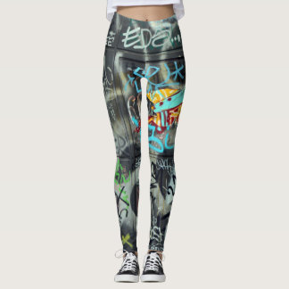 All over graffiti print leggins leggings