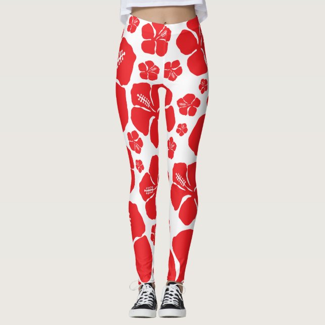 All Over Hibiscus Leggings (Front)