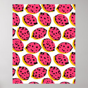 all over lemon patternabstract,art,background,cart poster
