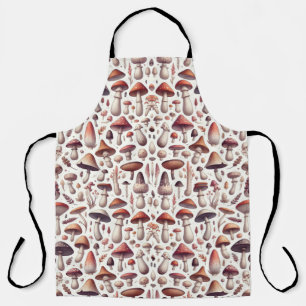 All Over Mushroom Pattern Apron
