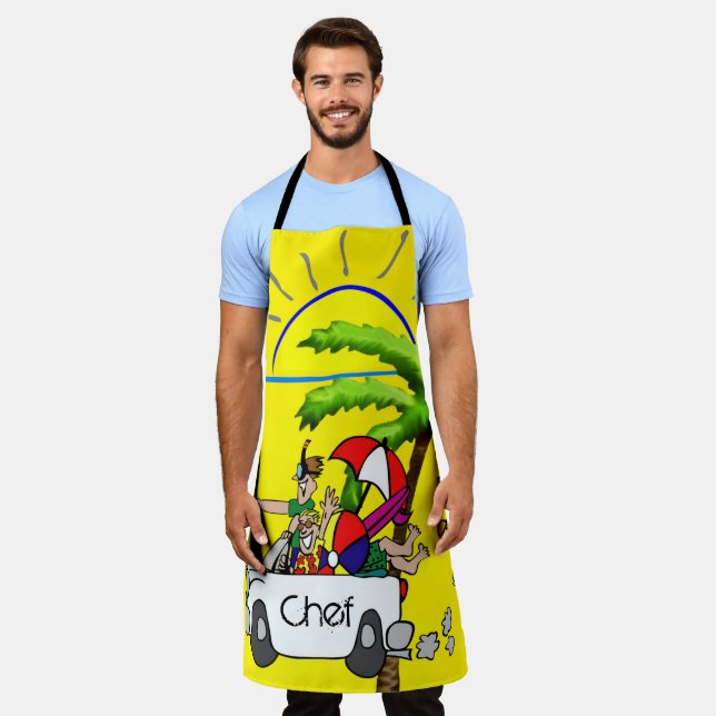 All Over Print Apron Beach Chef (Worn)