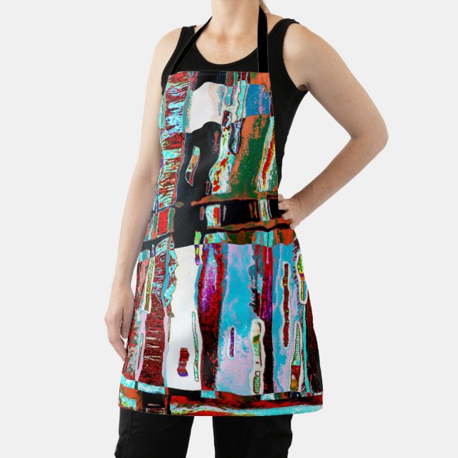 All-Over Print Apron Collapse Reflection Abstract (Insitu)