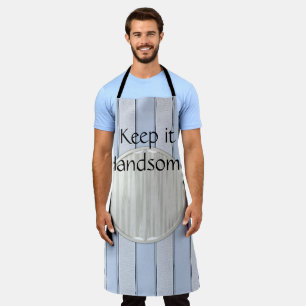 All Over Print Apron Keep it Handsome Blue Stripe