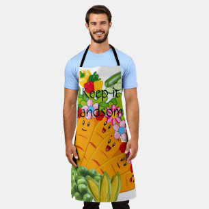 All Over Print Apron Keep it Handsome Carrots