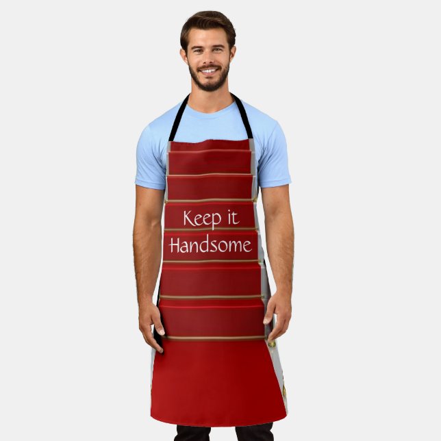 All Over Print Apron Keep it Handsome Red Carpet (Worn)
