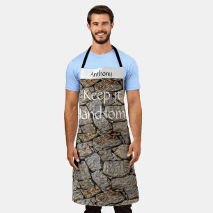 All Over Print Apron Keep it Handsome Rock