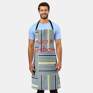 All Over Print Apron Keep it Handsome Stripe