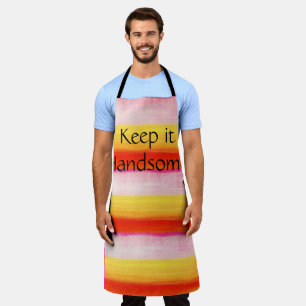 All Over Print Apron Keep it Handsome Stripe