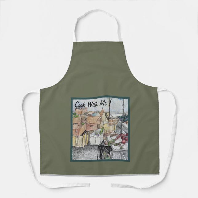 All-Over Print Apron, Medium Apron (Front)