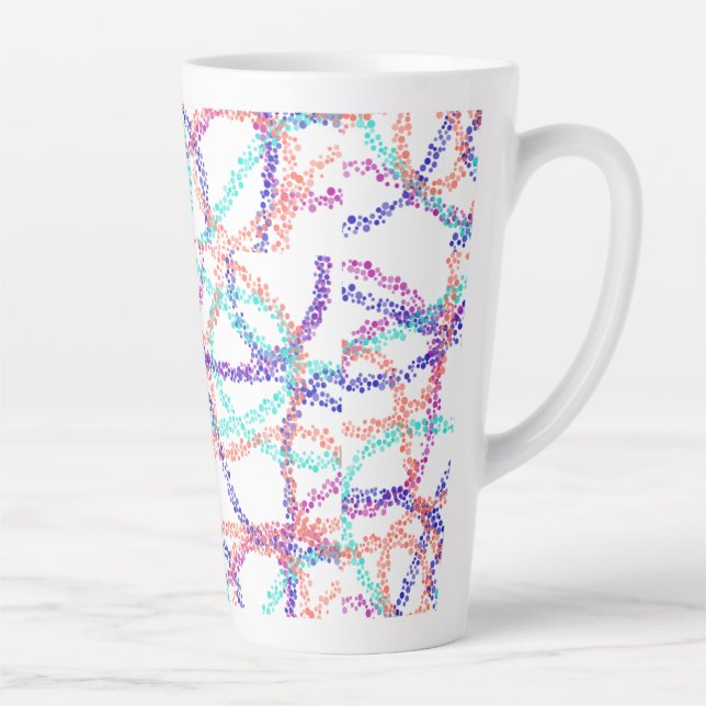 All-Over Print Apron, Medium coloured pattern kids Latte Mug (Right)