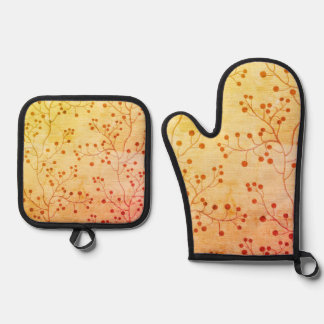 All-Over Print Apron Oven Mitt & Pot Holder Set