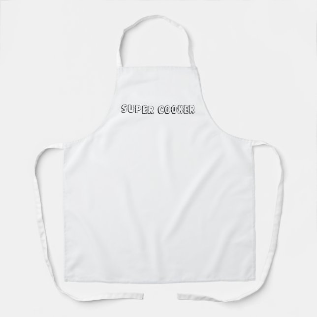 All-Over Print Apron Super Cooker art and design (Front)