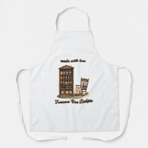 All-Over Print Apron, Treasure Our Recipes Apron