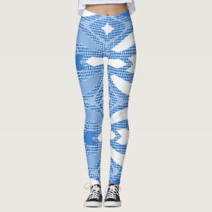 All-Over-Print blue & white "Ratti_Creative_Arts" Leggings