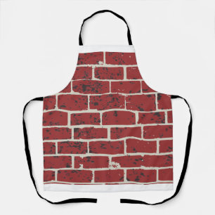 all over print brick tile aprons
