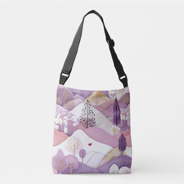 All-Over-Print Cross Body Bag, Medium Crossbody Bag (Front)