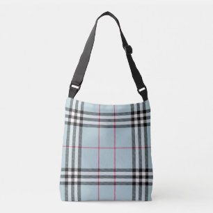 All Over Print Cross Body - Blue Plaid Crossbody Bag