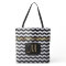 All Over Print Gold, White & Black Chevron Design