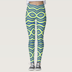 All-Over-Print green colour "Ratti_Creative_Arts" Leggings