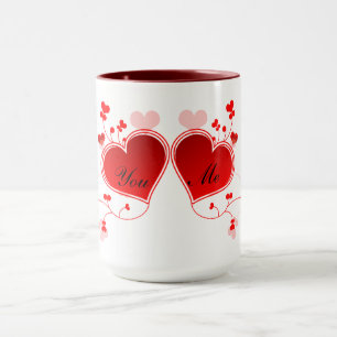 All over print heart mug
