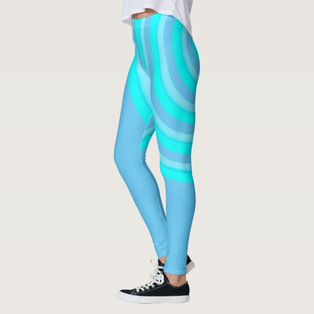 All Over Print Leggings with Circular Design (Left)