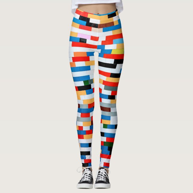 All-Over-Print Leggings with -multi colour pattern (Front)