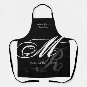 all-over-print monogram black apron