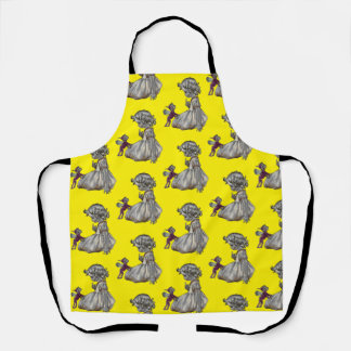 All over print purple fairy & girl apron