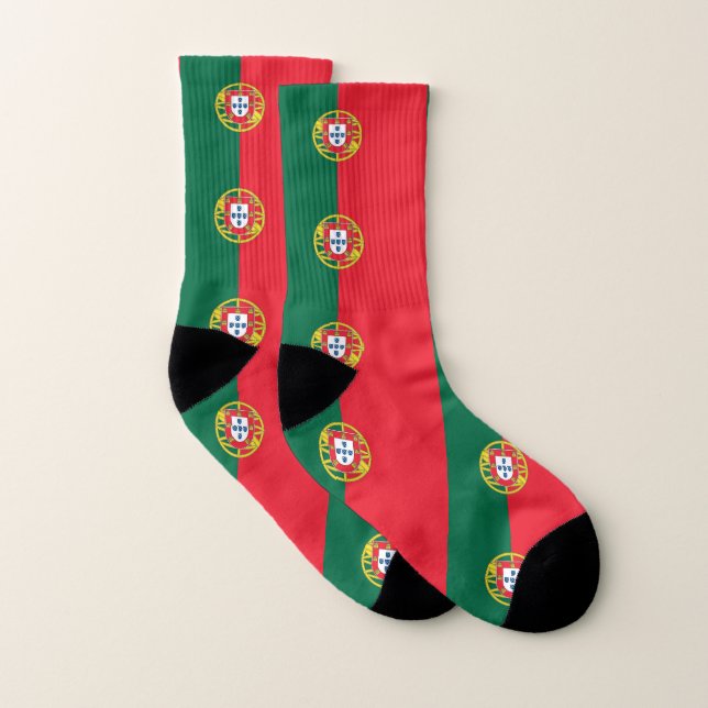 All Over Print Socks with Flag of Portugal (Pair)