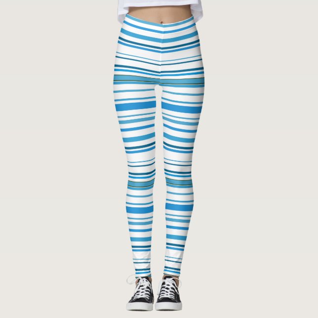  All-over print Striped Leggings (Front)