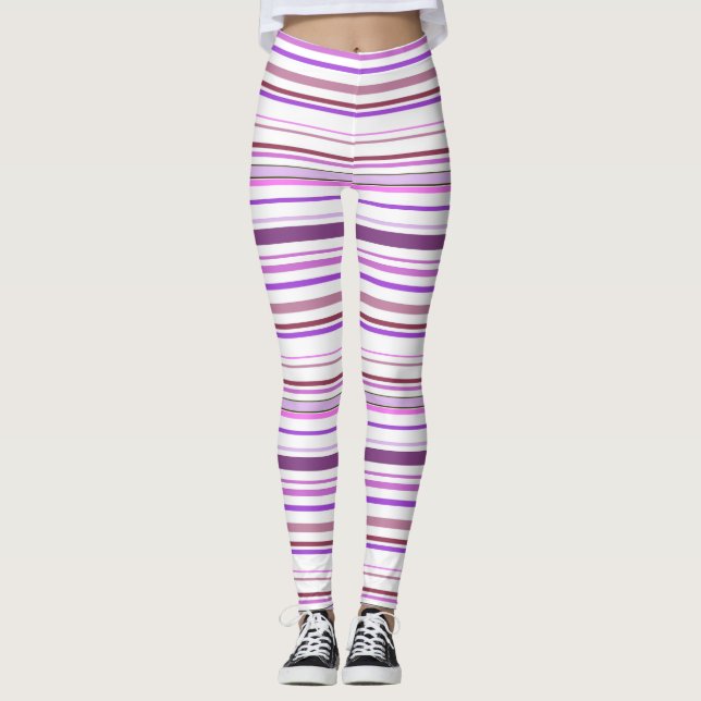  All-over print Striped Leggings (Front)