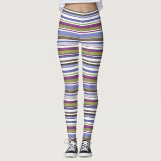 All-over print Striped Leggings