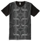 All-Over Print T-Shirt, Pipe Design I - Black