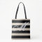 All-over-print Tote Bag with large black stripes