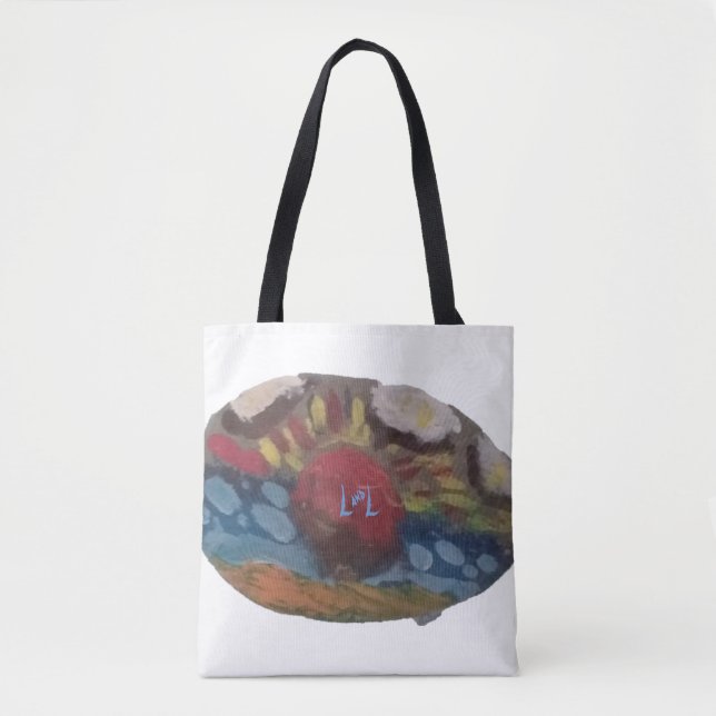 All over printed shoulder tote bag size medium  (Front)
