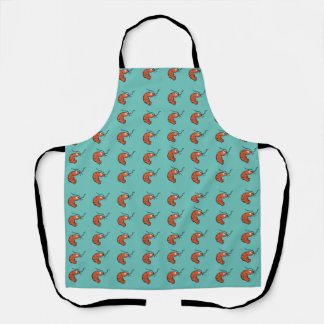 All-Over Shrimp Print Apron