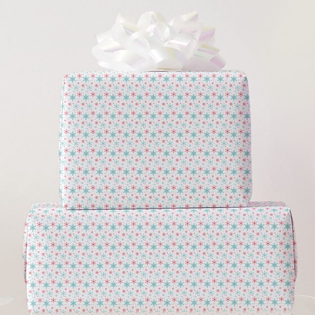 All Over Snowflake Pattern Let It Snow Wrapping Paper (Creator Uploaded)