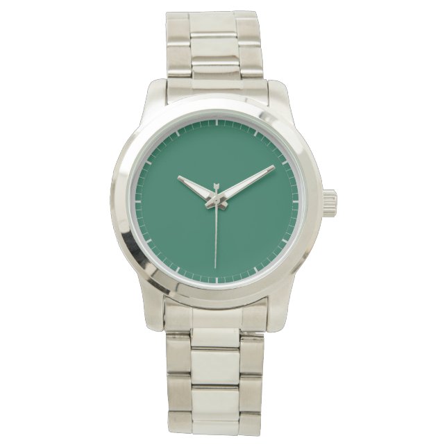 All-Over Solid Colour Green with Marked Increments Watch (Front)