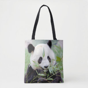 All over tote bag. Photo giant panda, panda geant.