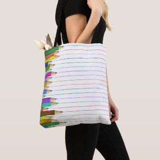 All-Over Tote - Coloured Pencil Lines Bag
