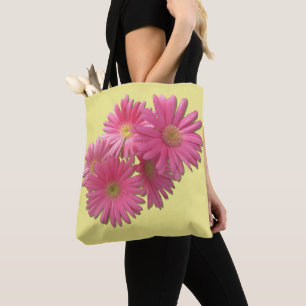 All-Over Tote - Dark Pink Gerbera Daisies