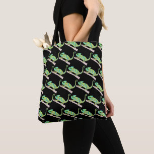 All-Over Tote - Green Chameleon (pattern black) Bag