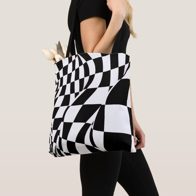 All-Over Tote - Modified Checkered Flag (Close Up)
