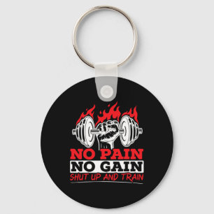 All Pain No Gains Gym Weightlifting Bodybuilding F Key Ring