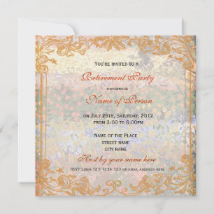 All party invitations, Flowering Garden, Van Gogh Invitation